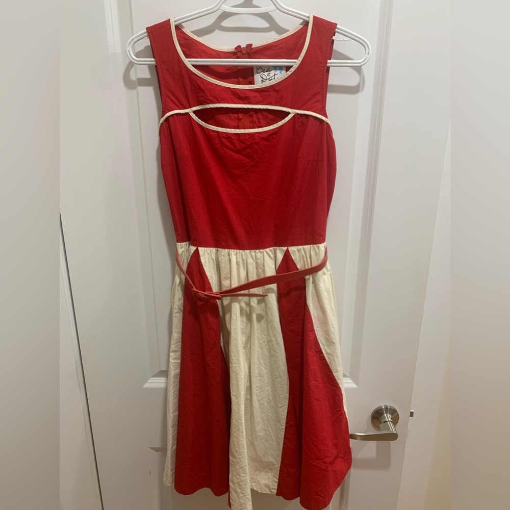 Bea and Dot by ModCloth Vintage style, Red and cream coloured dress.